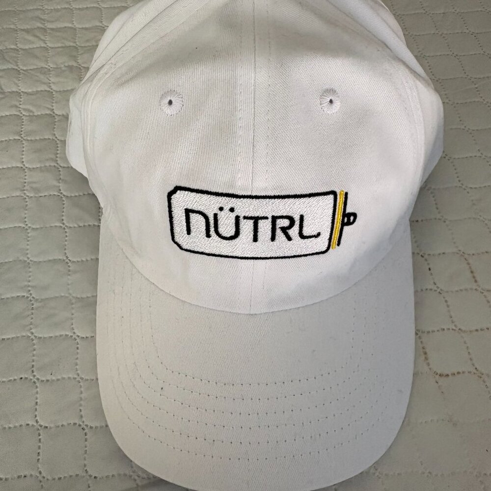 New NÜTRL white and black Baseball Snapback Adjustable Hat Cap
